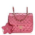 Mirror Calfskin Metallic Calfskin Quilted Hollywood Boulevard Backpack Pink