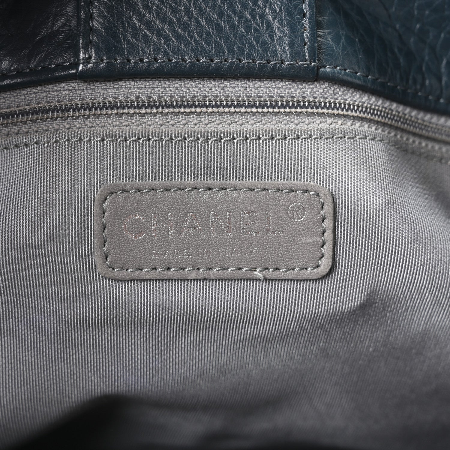 Calfskin Cerf Executive Shopper Tote Blue
