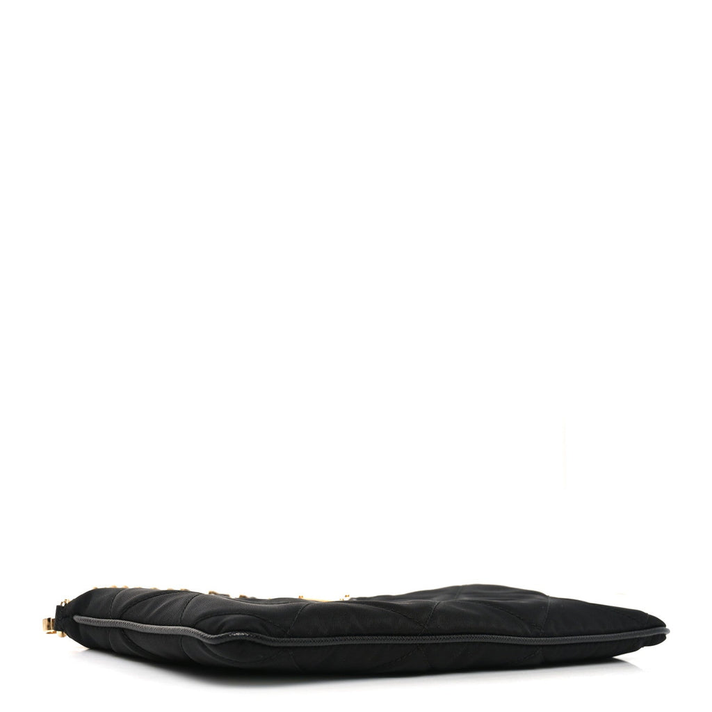 Re-Nylon Tessuto Impuntu Quilted Re-Edition 1995 Chaine Pouch Black