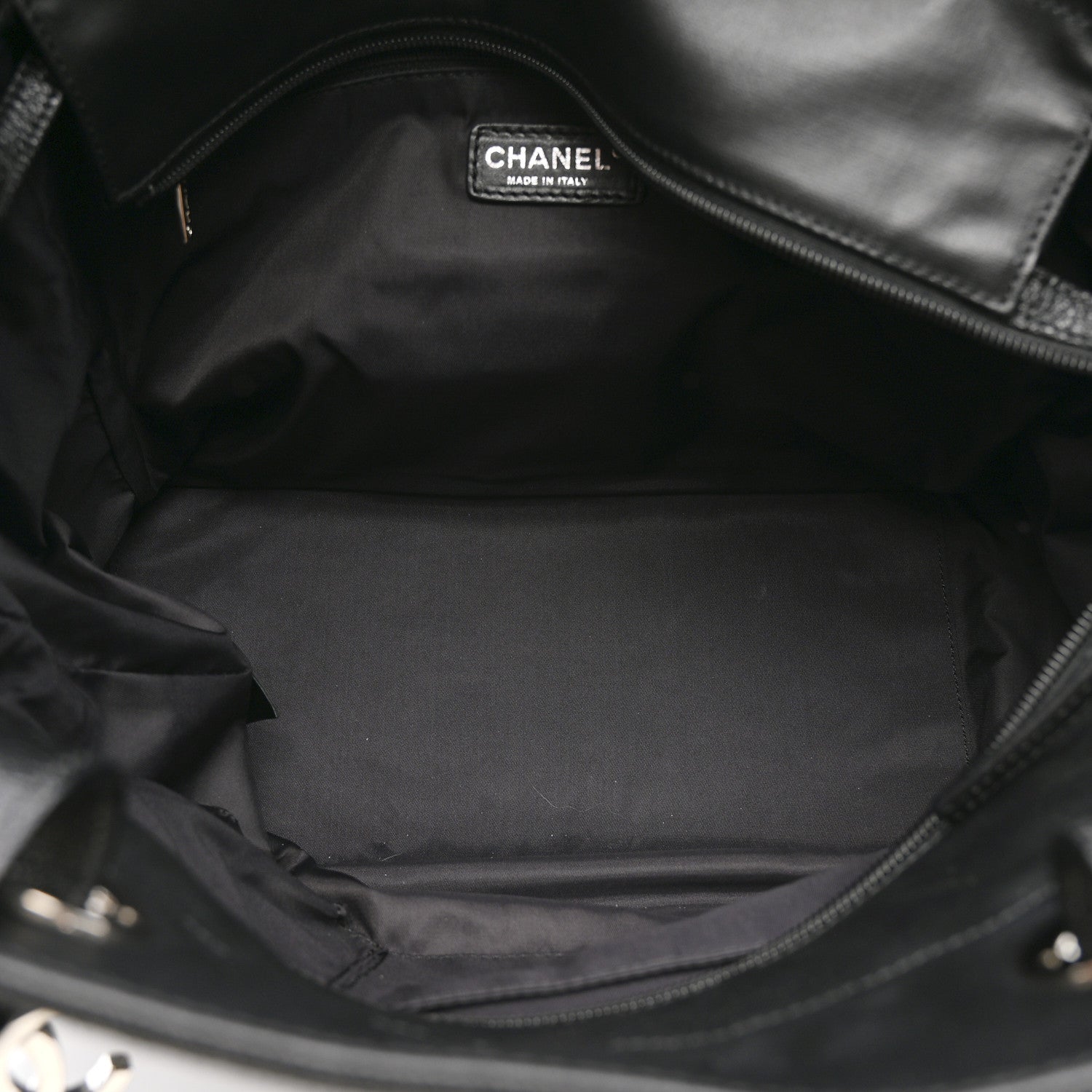 Coated Canvas Quilted Large Paris Biarritz Tote Black