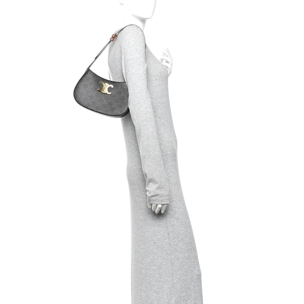 Triomphe Canvas Calfskin Medium Tilly Triomphe Shoulder Bag Tan