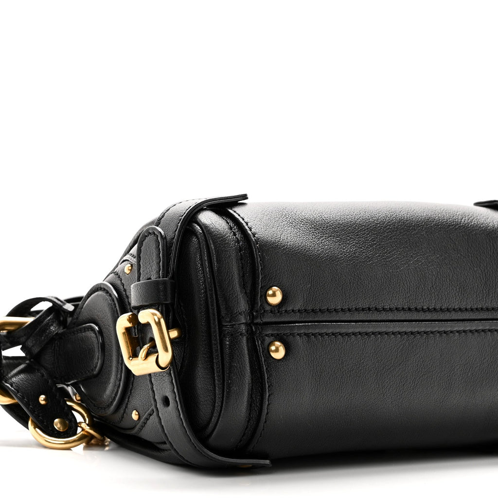 Grained Buffalo Small Paddington Chain Bag Black