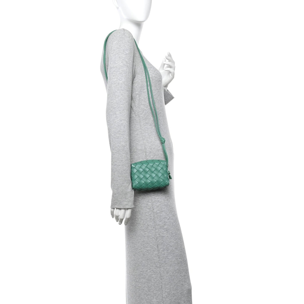 Nappa Intrecciato Candy Loop Camera Bag Mermaid