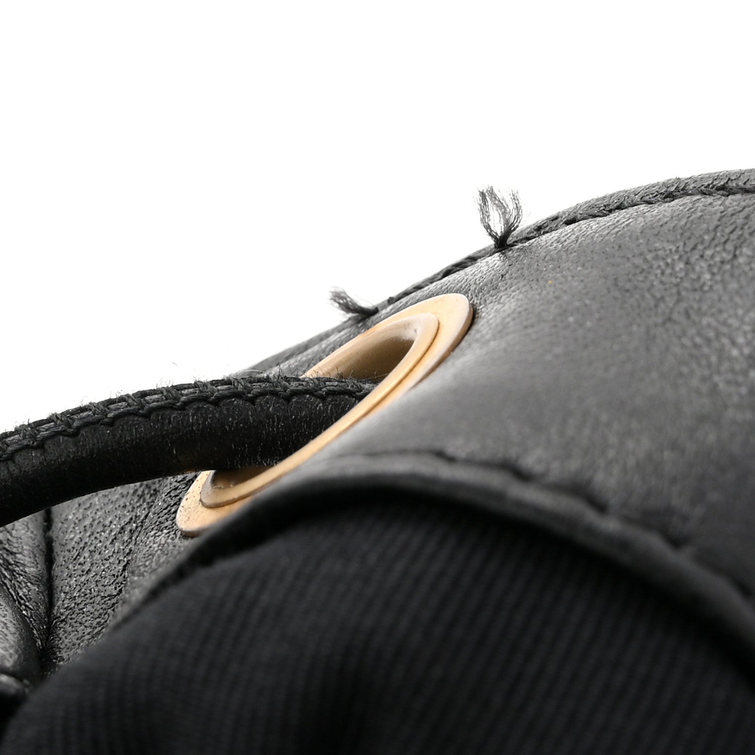 Lambskin Quilted Logo Mini Backpack Black