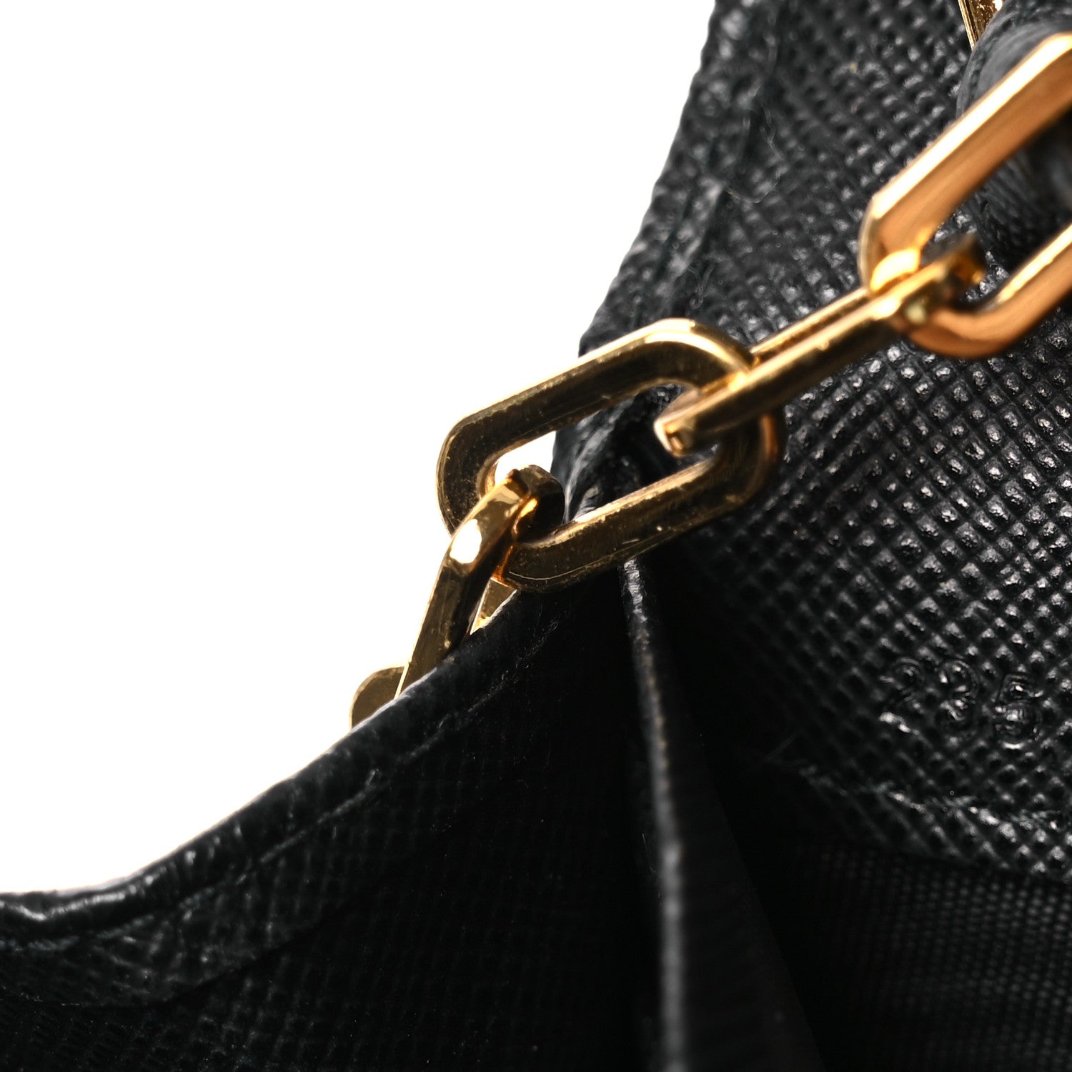 Saffiano Metal Large Chain Wallet Black