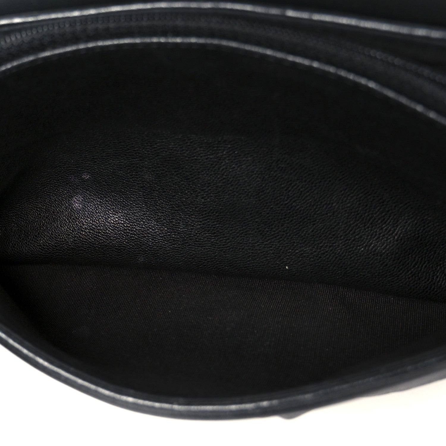 Lambskin Half Moon Wallet On Chain WOC Black