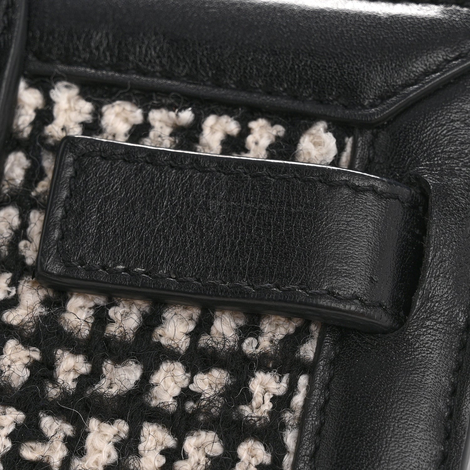 Tweed Houndstooth Nano Sac De Jour Black