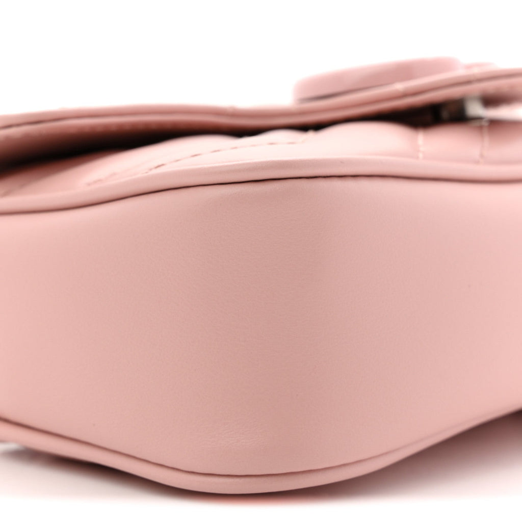 Calfskin Matelasse Monochrome GG Marmont Chain Belt Bag Perfect Pink