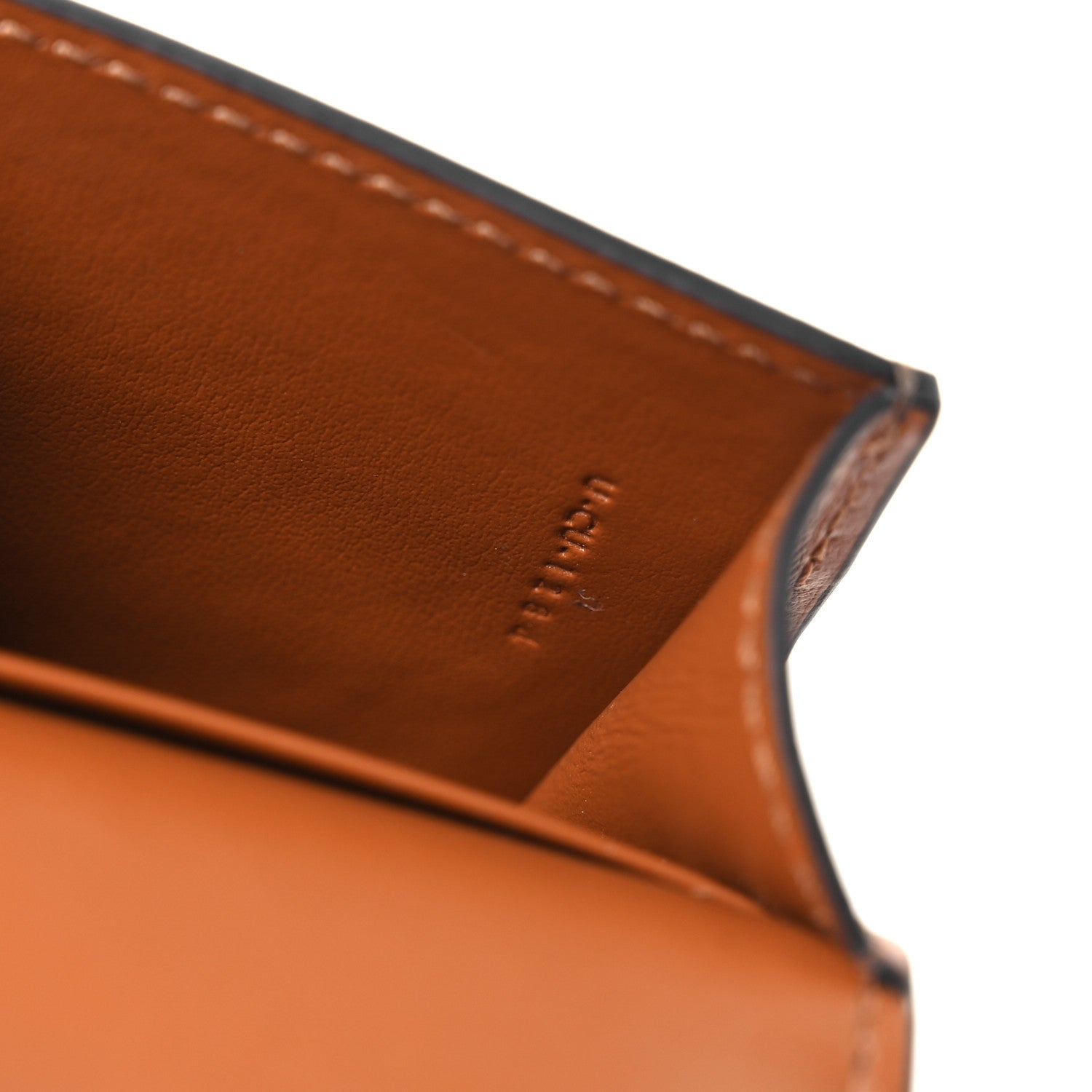 Triomphe Canvas Calfskin Flap  Holder Tan