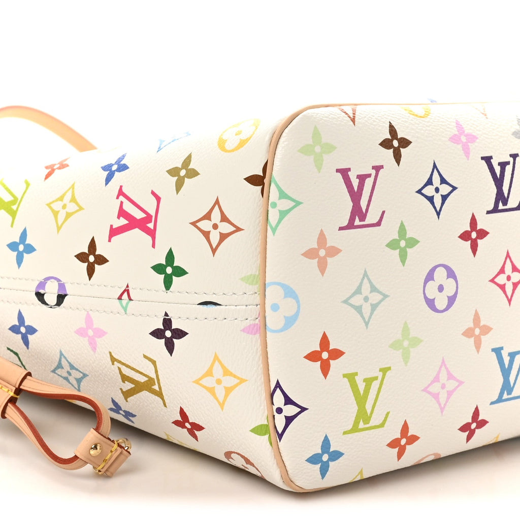 LV X TM Monogram Multicolor Neverfull MM White