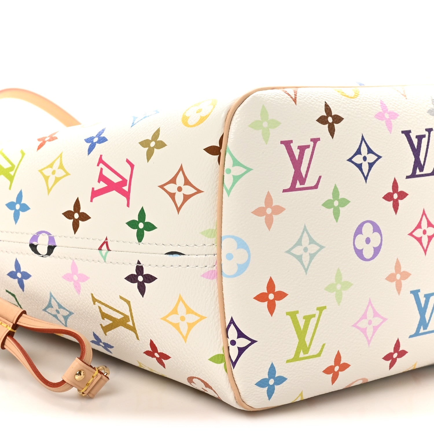 LV X TM Monogram Multicolor Neverfull MM White
