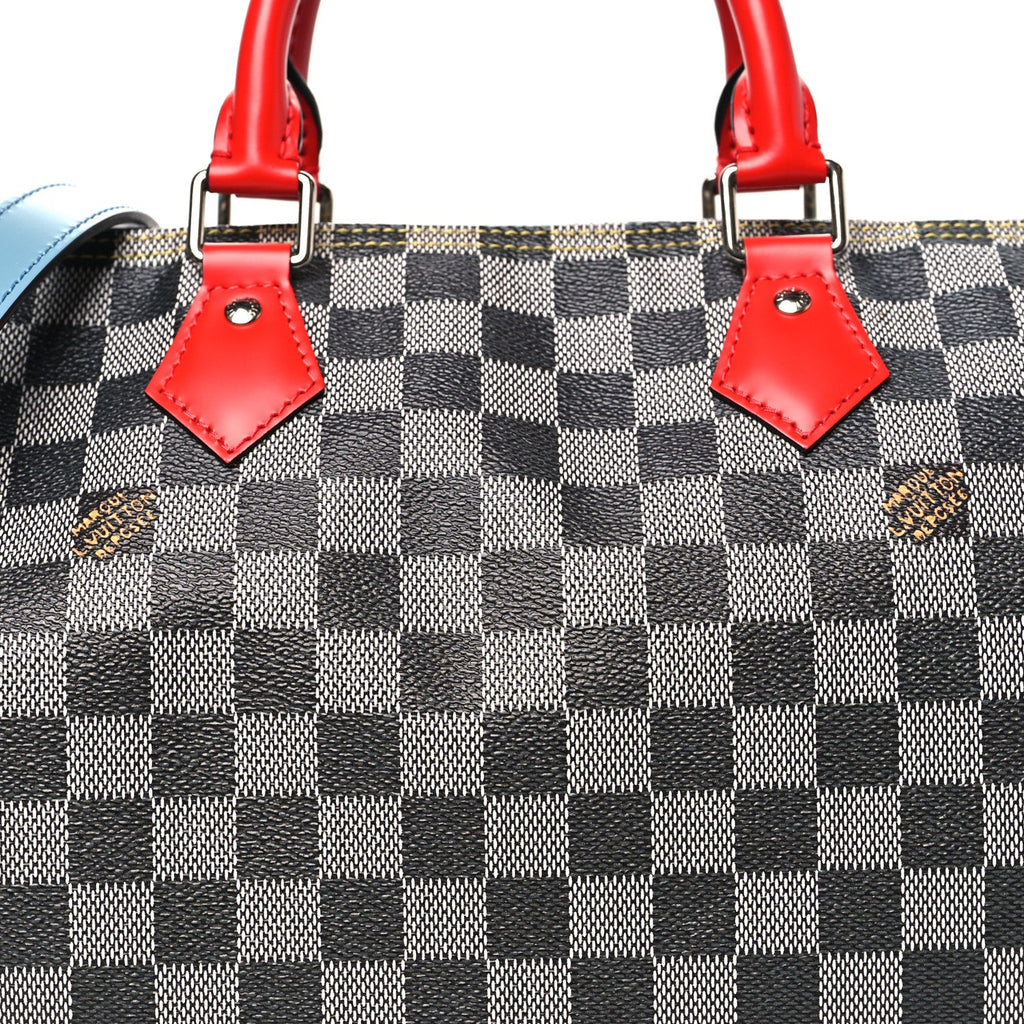 Damier Speedy Bandouliere 30 Black White
