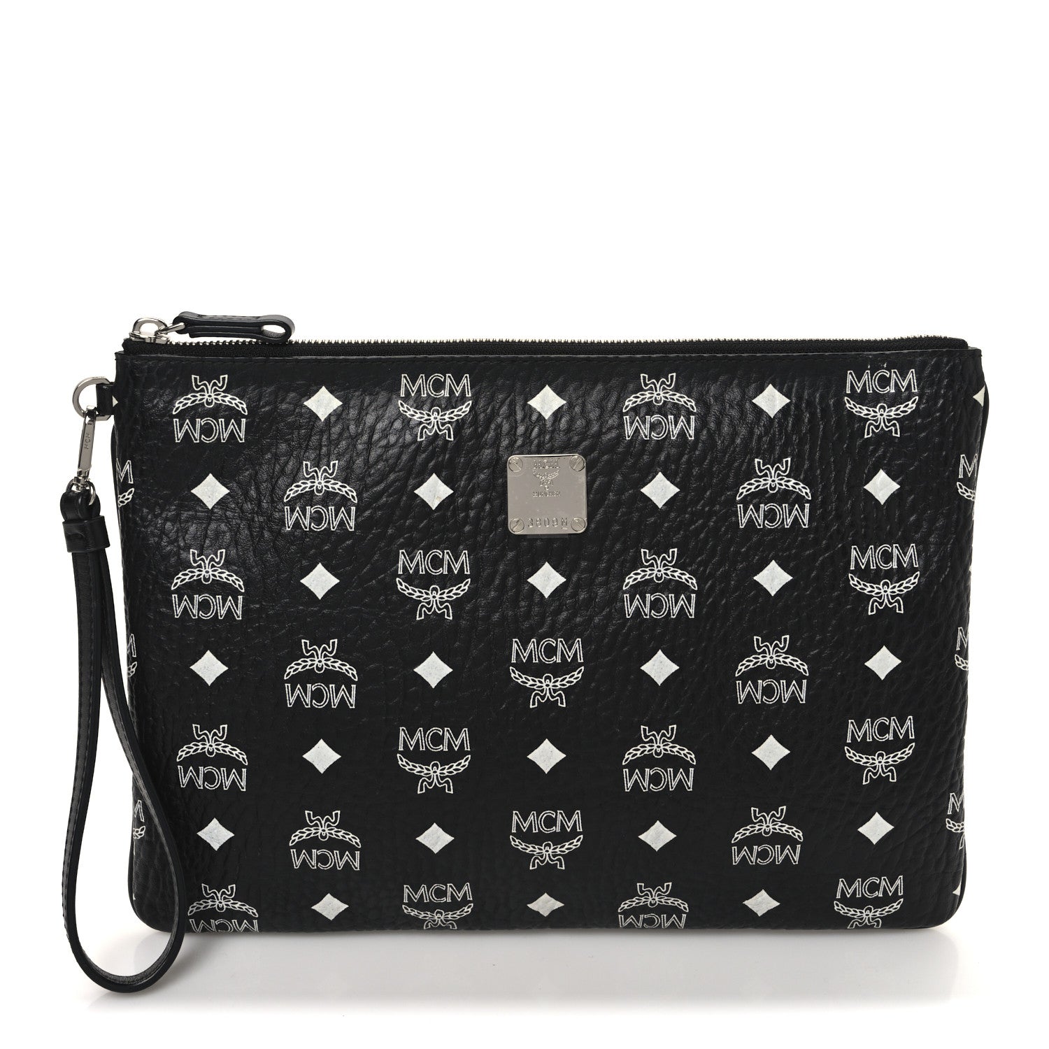 Visetos Medium Stark Wristlet Pouch Black