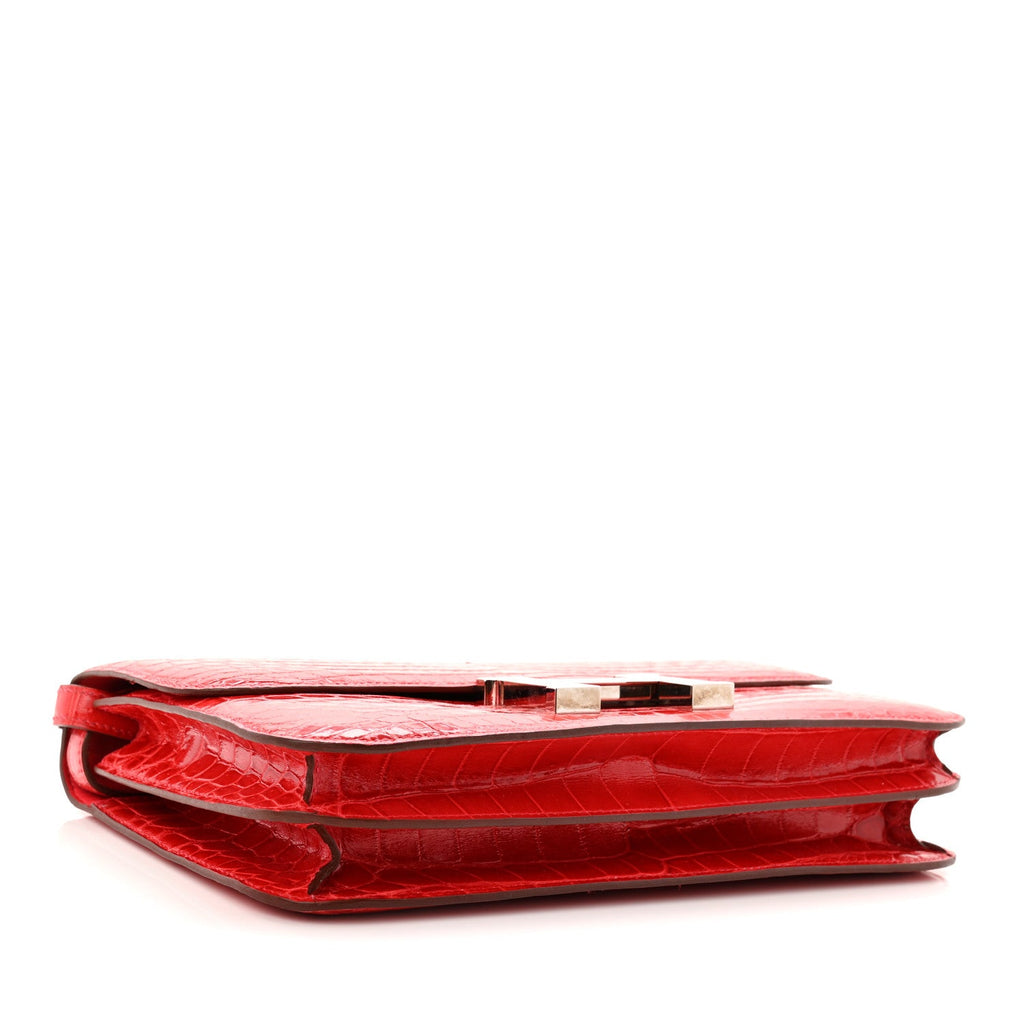 Shiny Niloticus Crocodile Constance Elan 25 Rouge Casaque