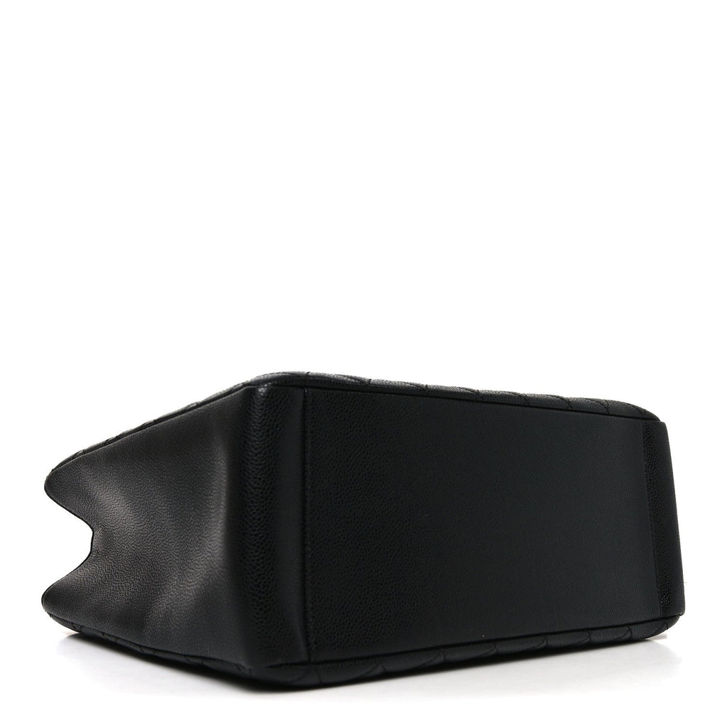 Caviar Quilted Grand Shopping Tote GST Black