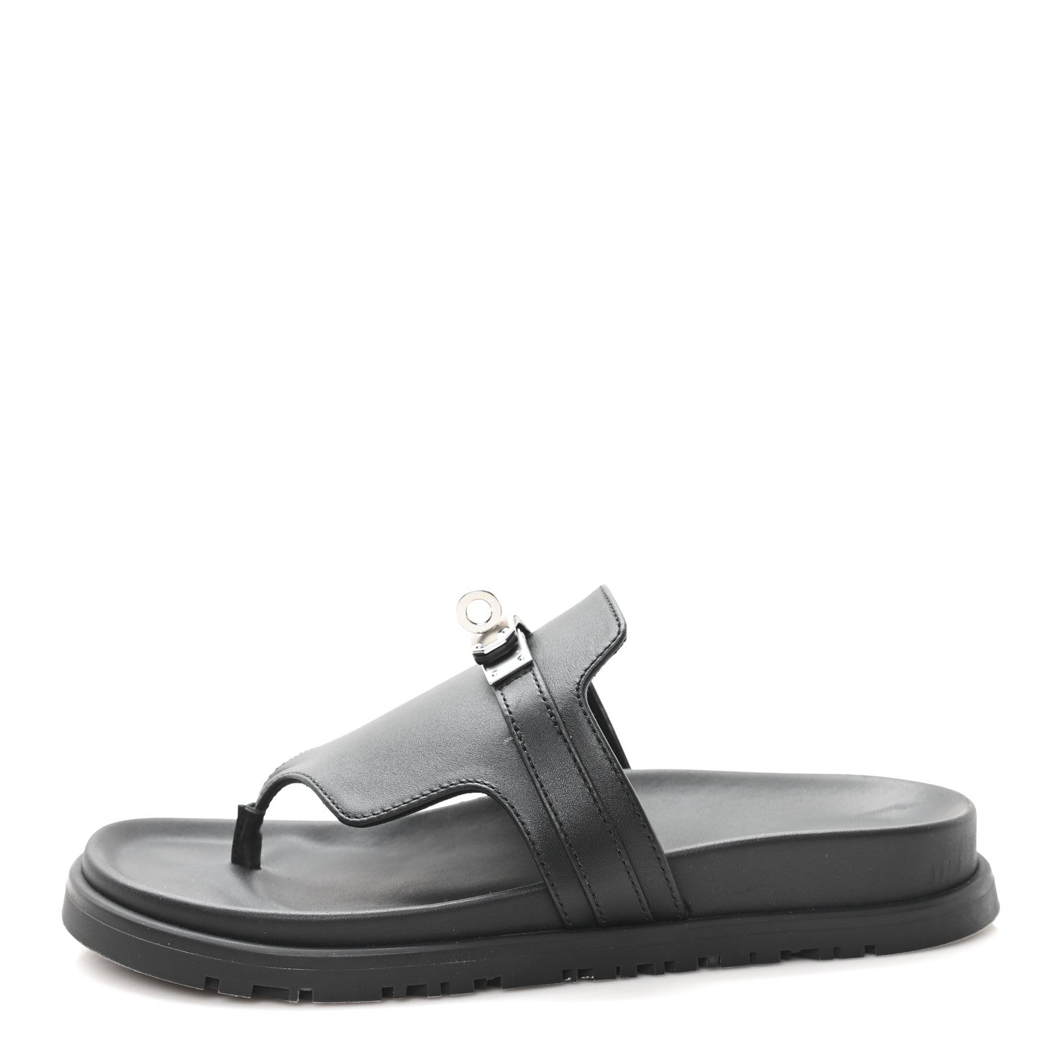Calfskin Womens Empire Sandals 36 Black