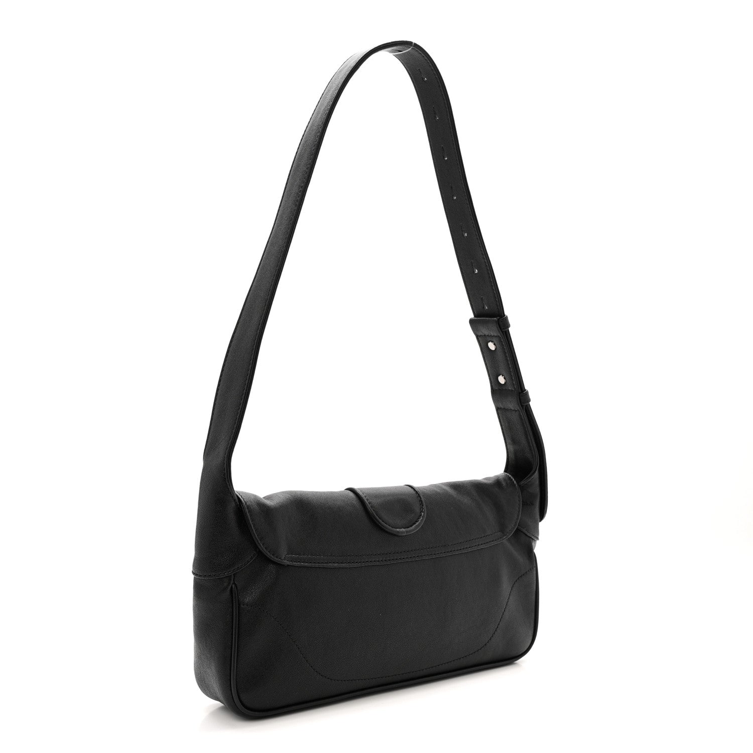Goatskin Small GG Monochrome Aphrodite Shoulder Bag Black