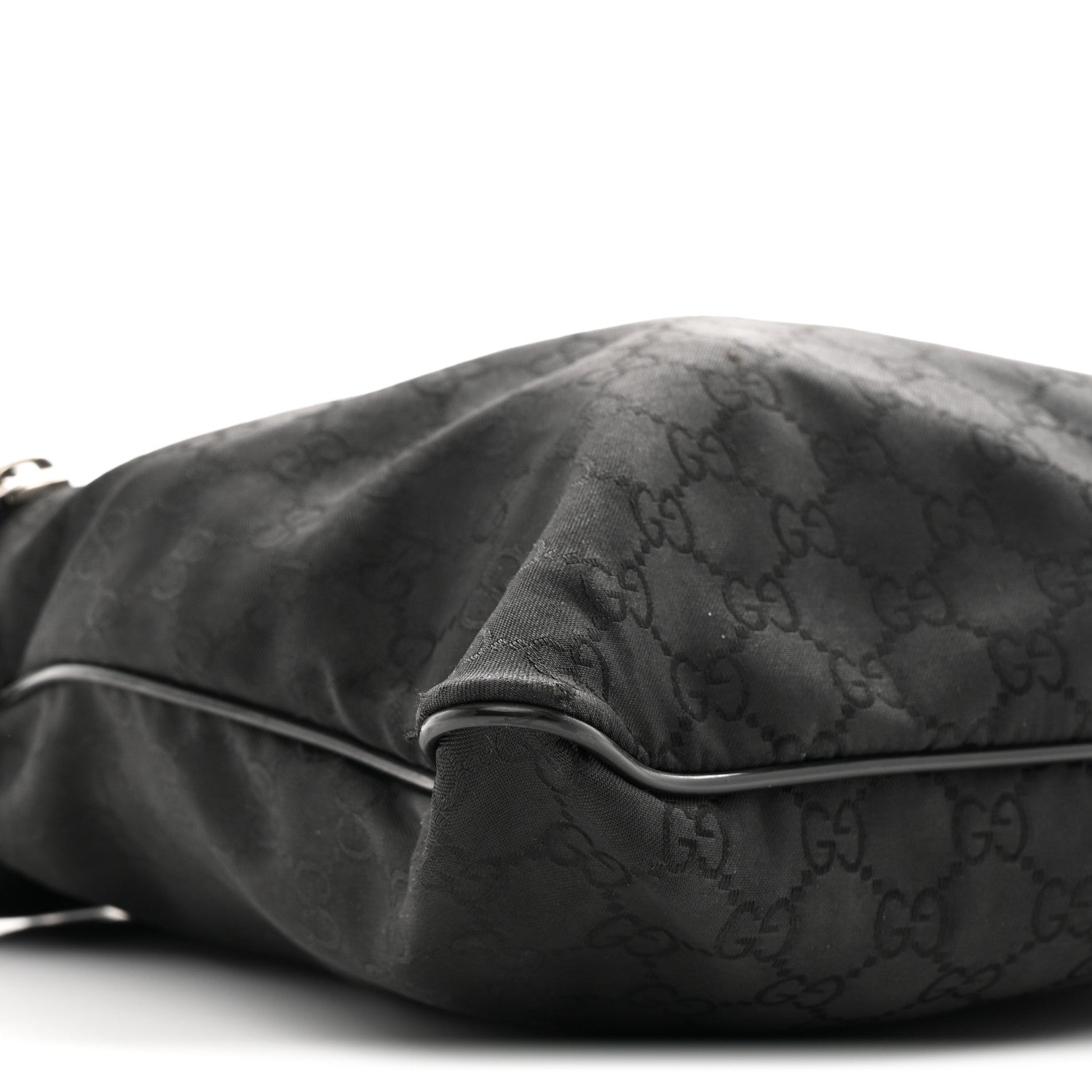 Nylon Monogram Medium Flat Messenger Bag Black
