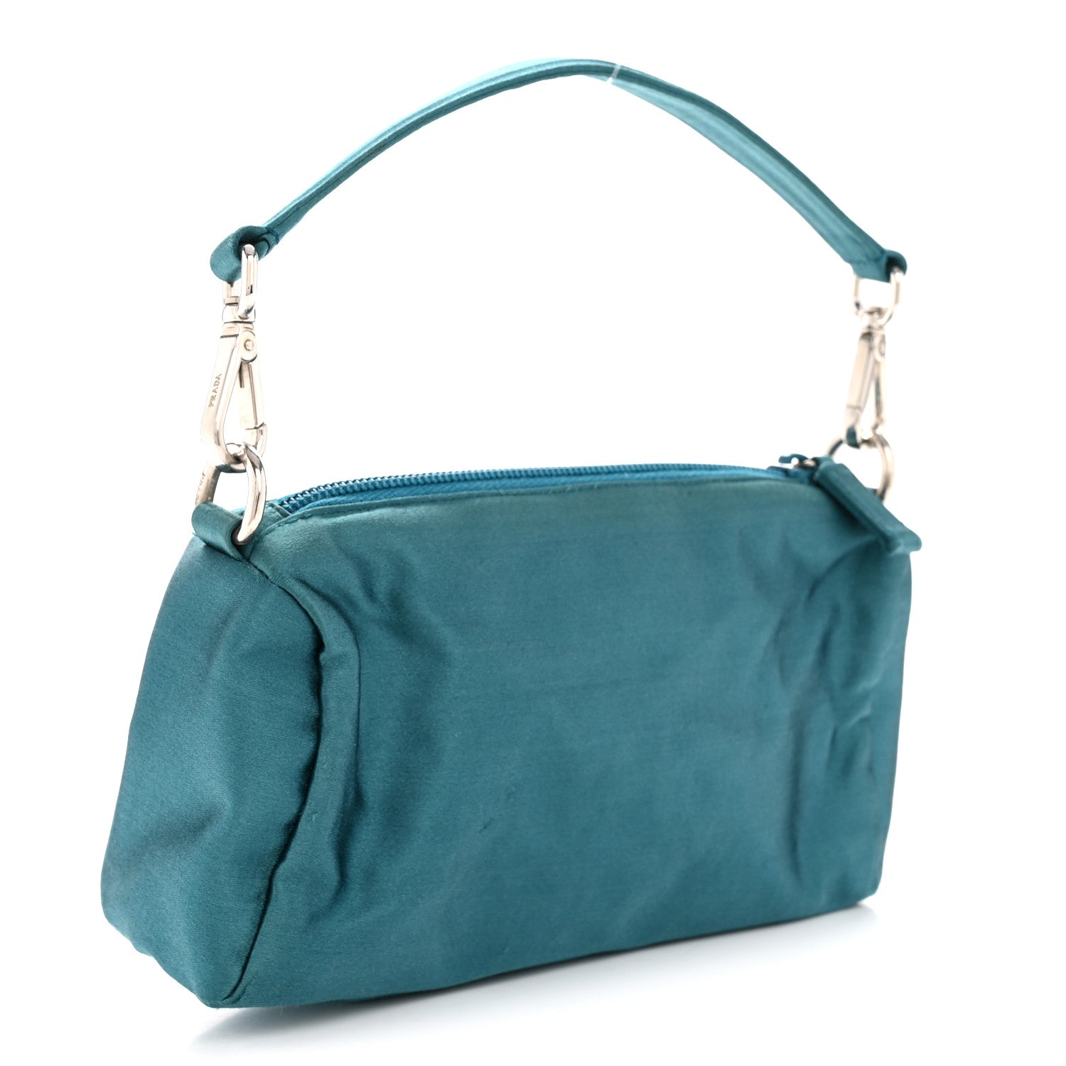 Satin Soft Evening Bag Turchese