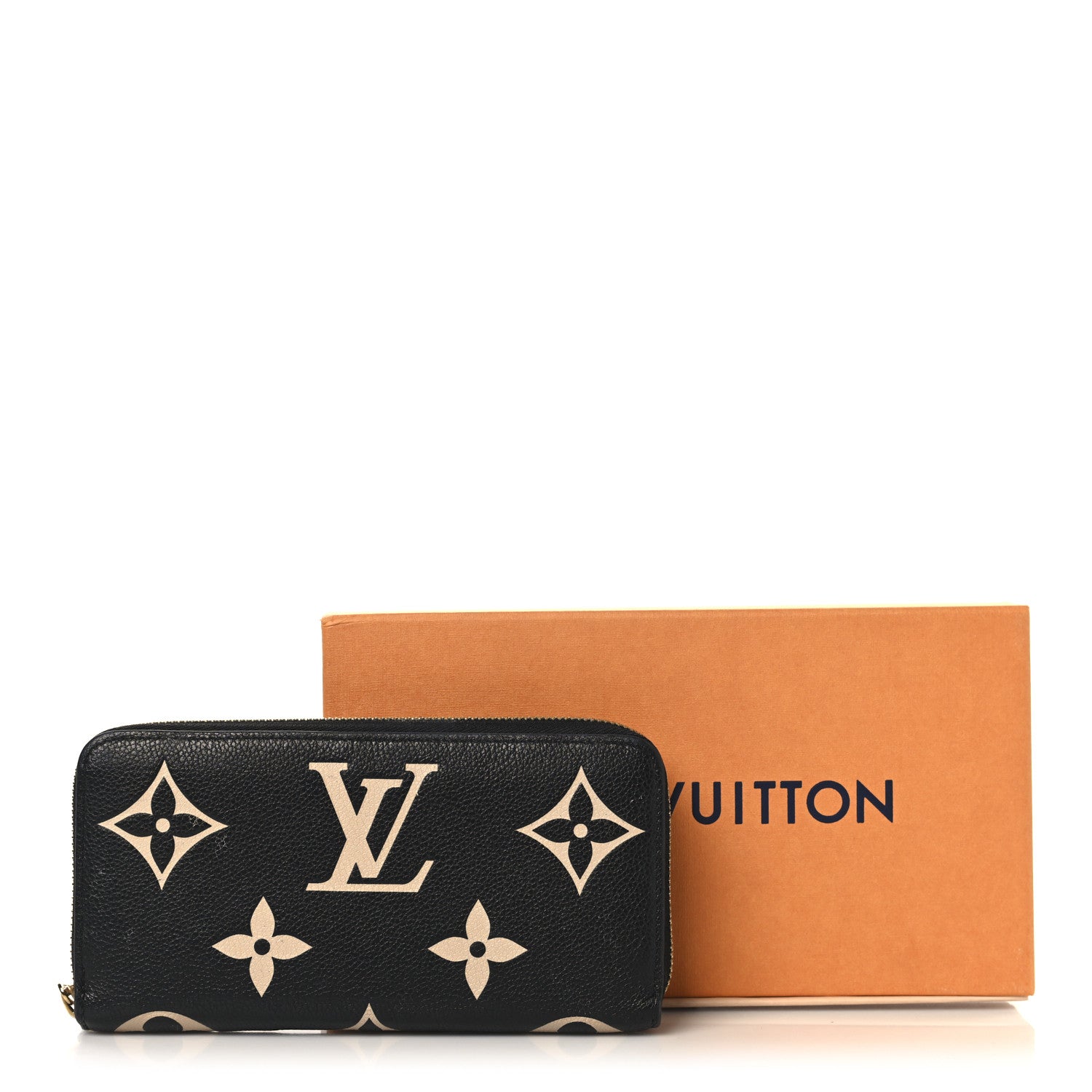 Empreinte Monogram Giant Zippy Wallet Black Beige