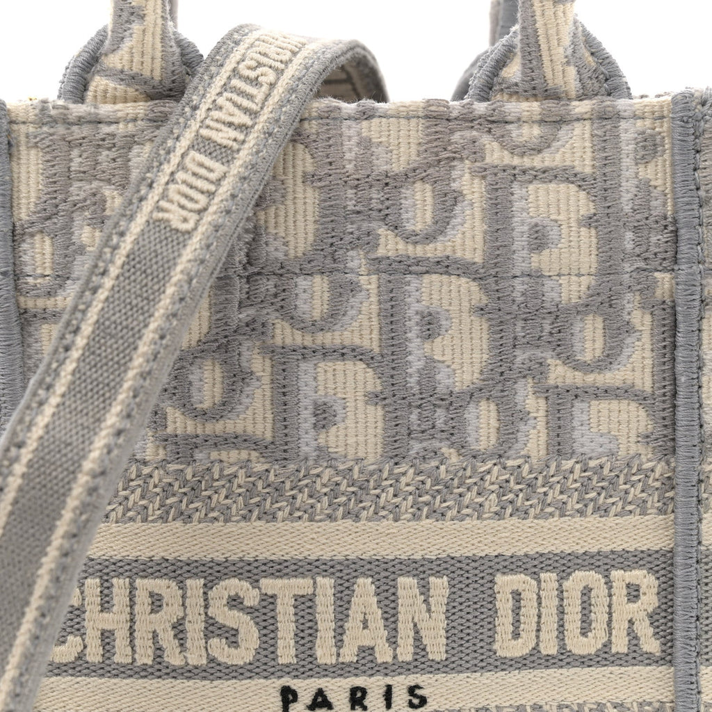 Oblique Mini Book Tote Phone Bag Grey