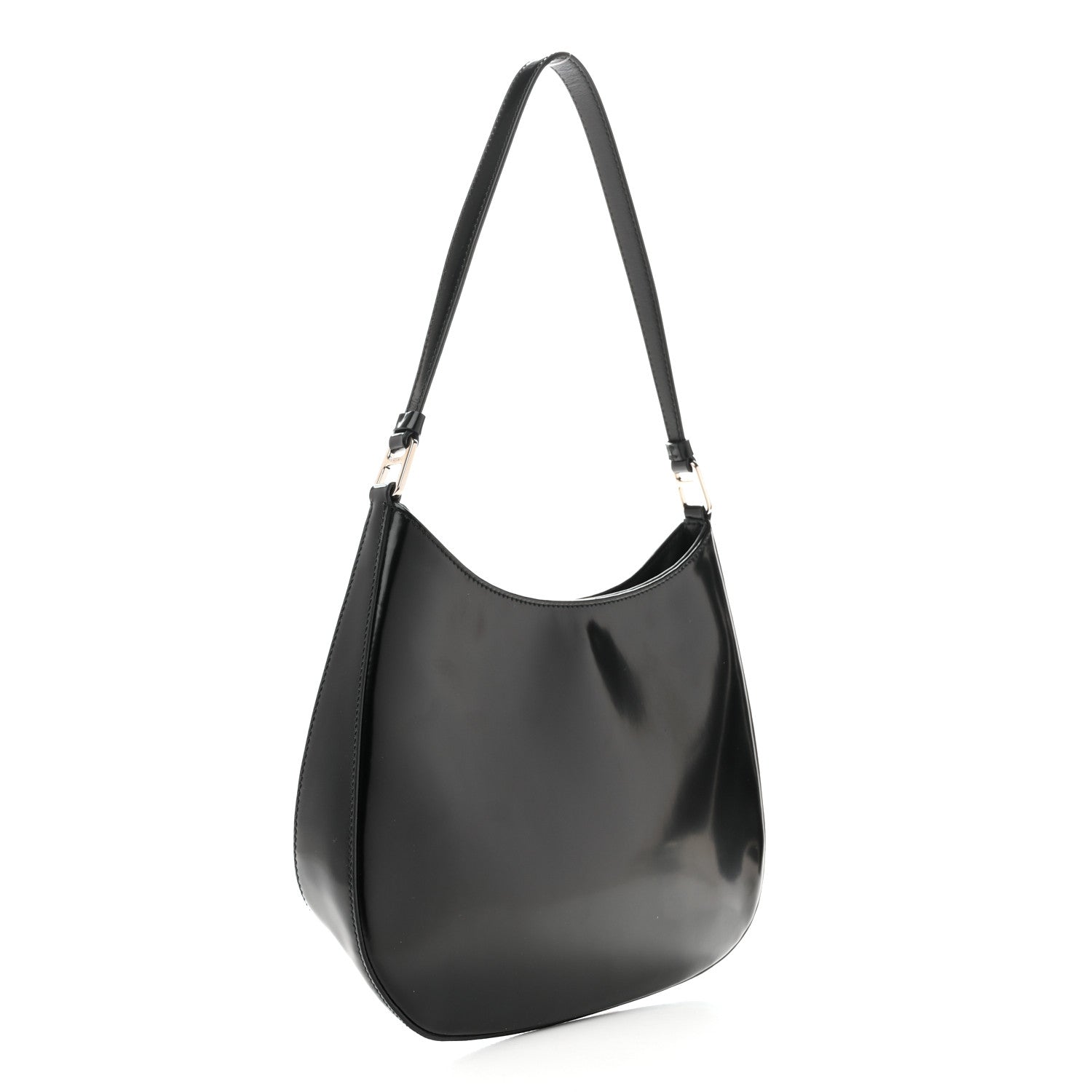 Spazzolato Cleo Shoulder Bag Black