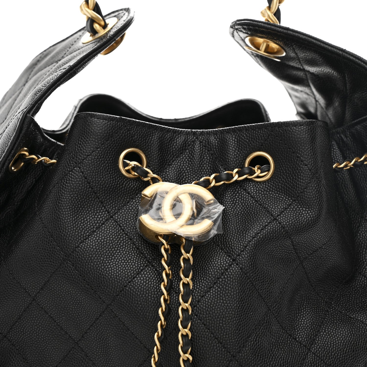 Caviar Quilted Medium Chanel 25 Handbag Black