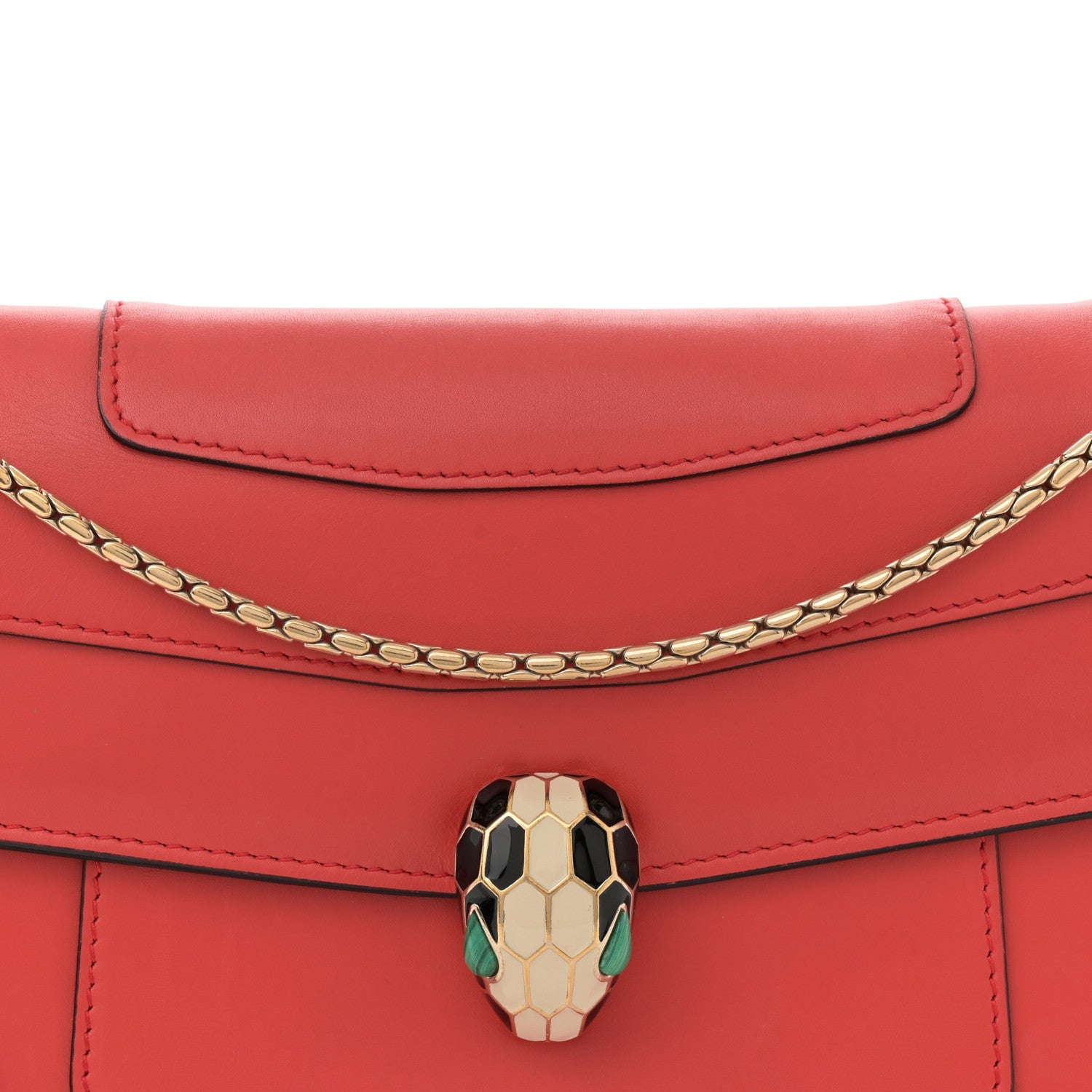 Calfskin Serpenti Forever Shoulder Bag Red