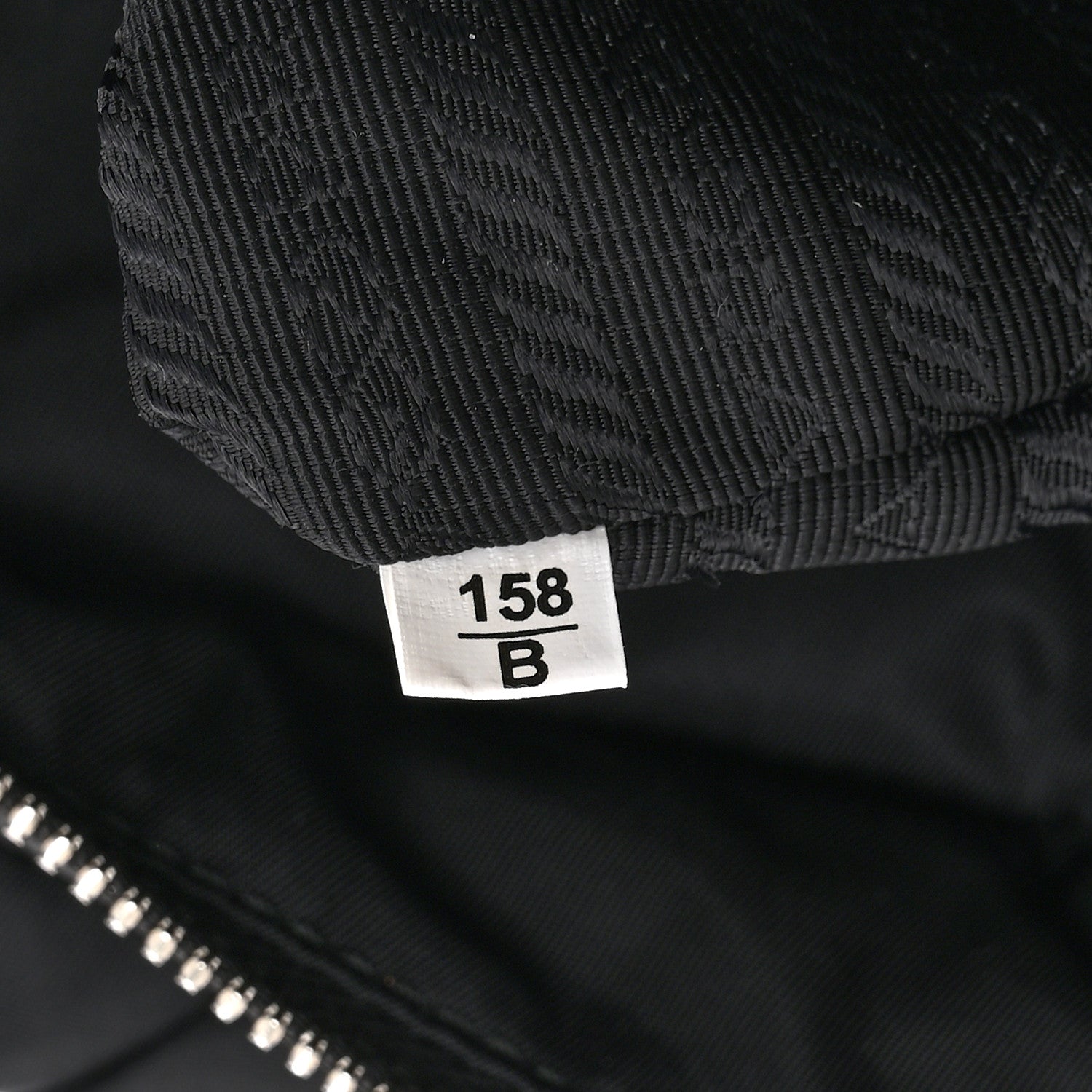 Re-Nylon Nappa Triangle Quilted Padded Medium Double Handled Zip Tote Black