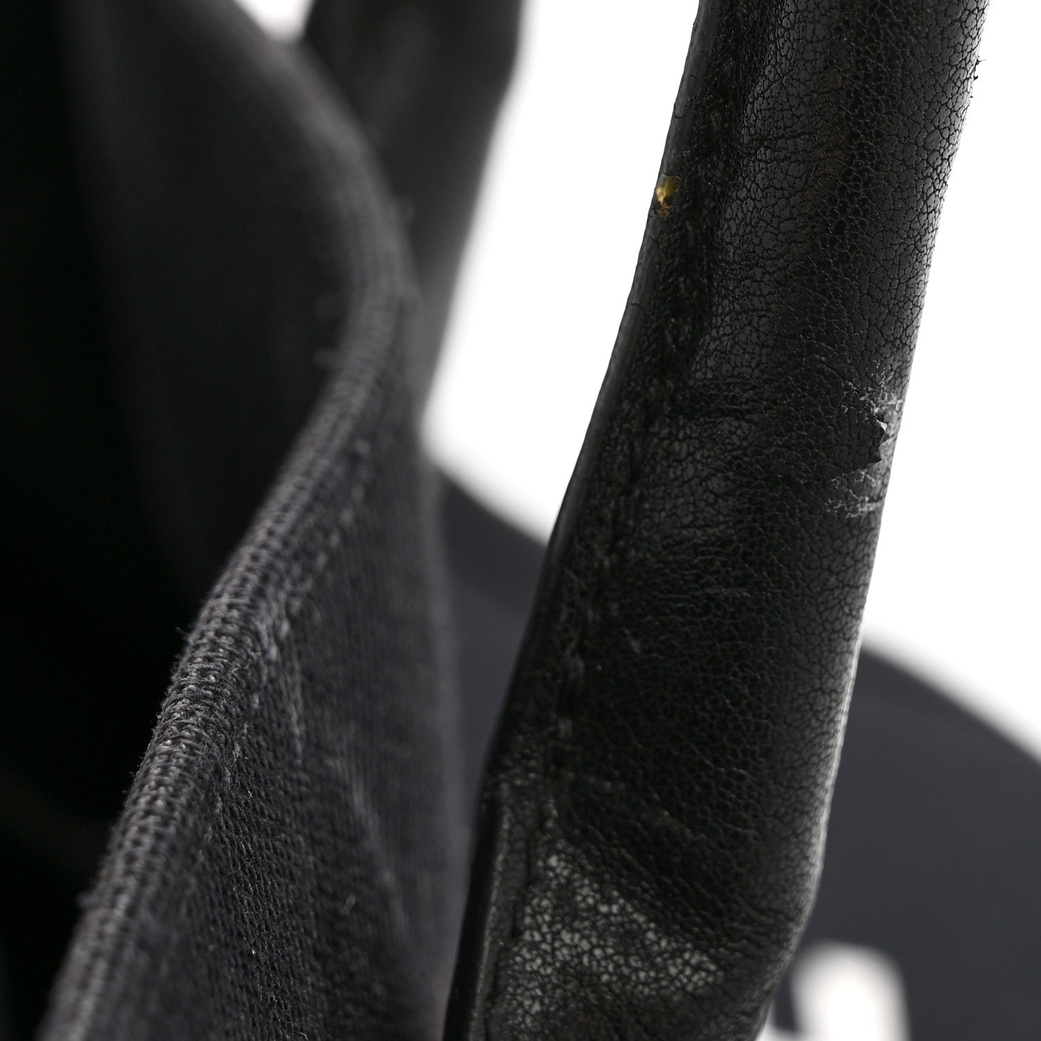Linen Calfskin Rive Gauche Tote Black