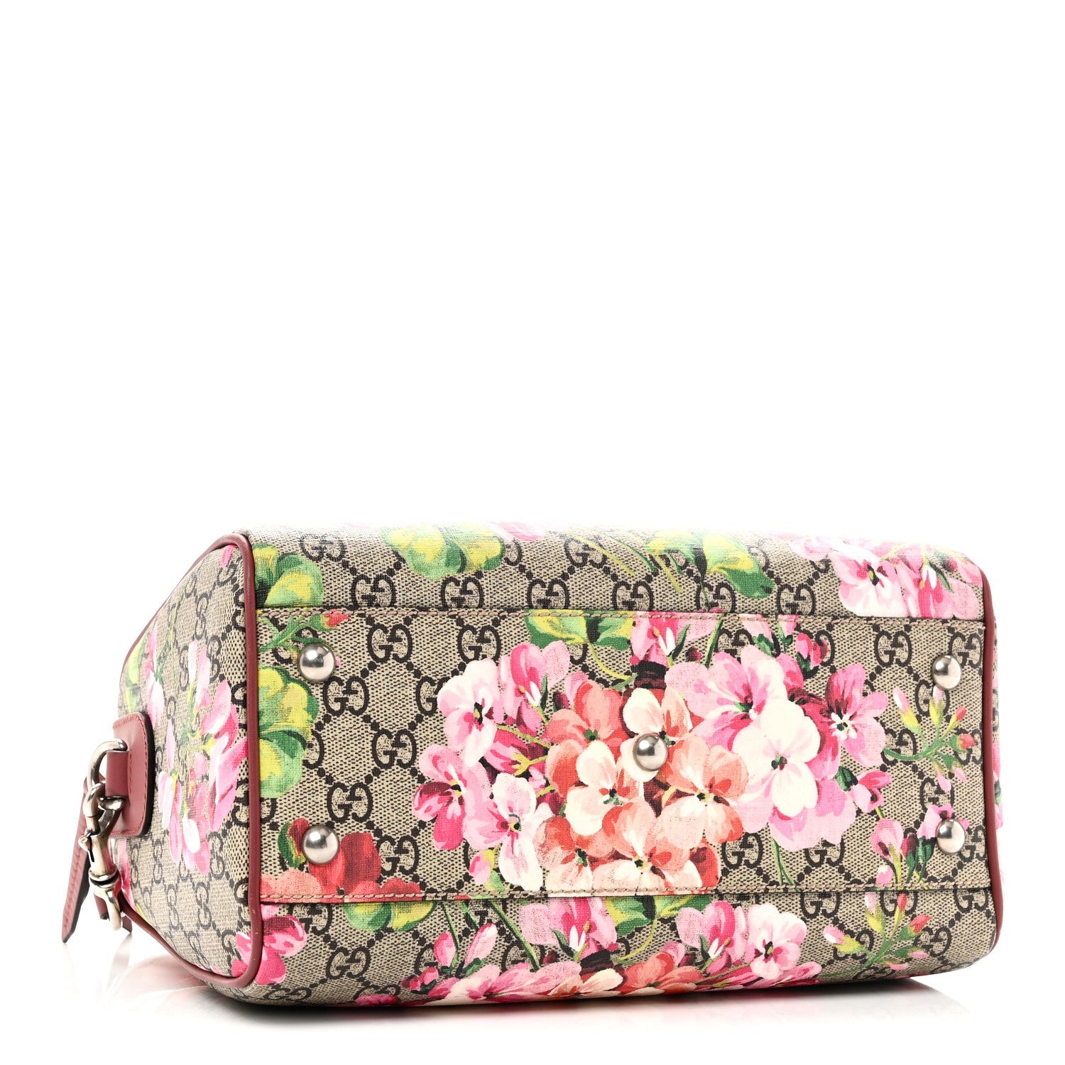 GG Supreme Monogram Blooms Small Boston Beige Multicolor Dry Rose