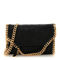 Shaggy Deer Tiny Fold Over Falabella Tote Black