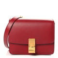 Box Calfskin Teen Classic Box Flap Bag Red
