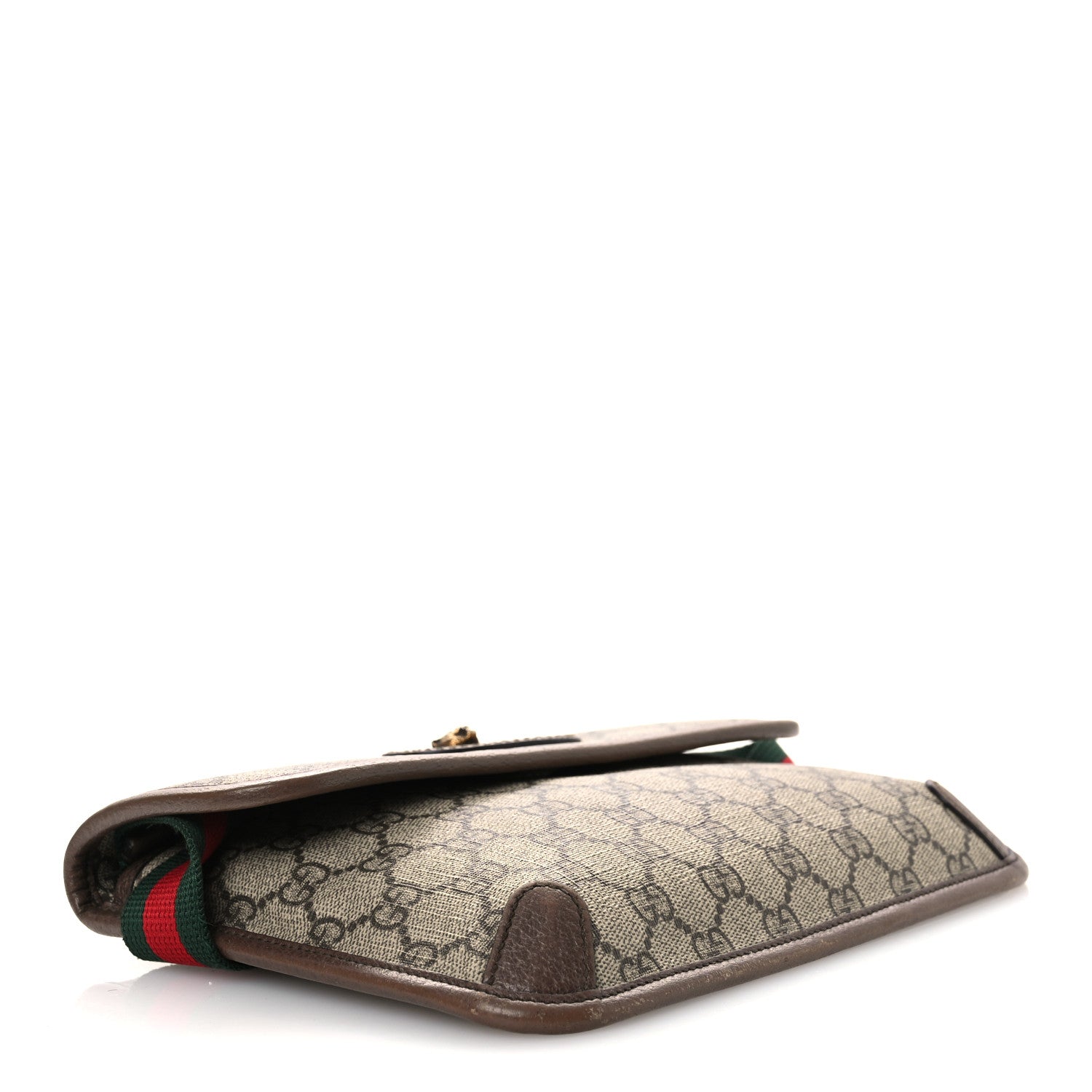 GG Supreme Monogram Neo Vintage Web Belt Bag Brown