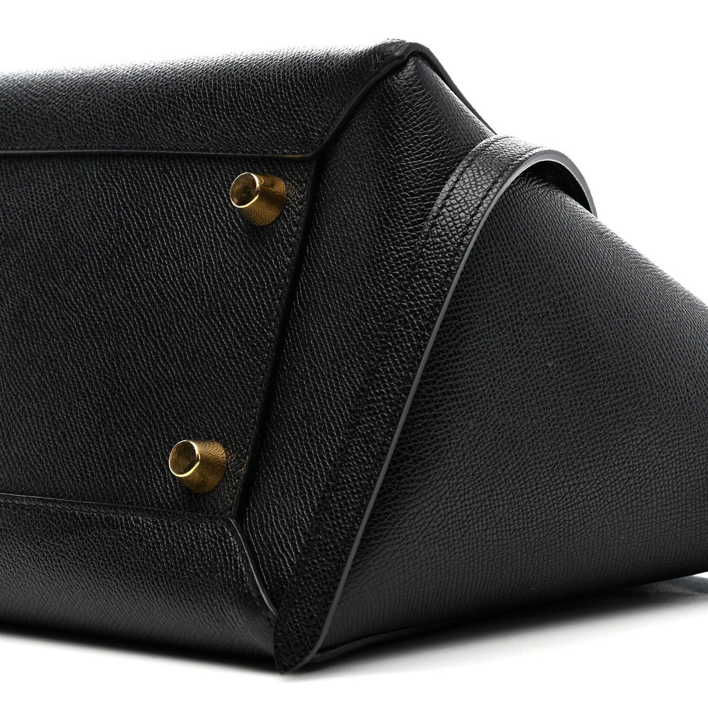 Baby Grained Calfskin Mini Belt Bag Black