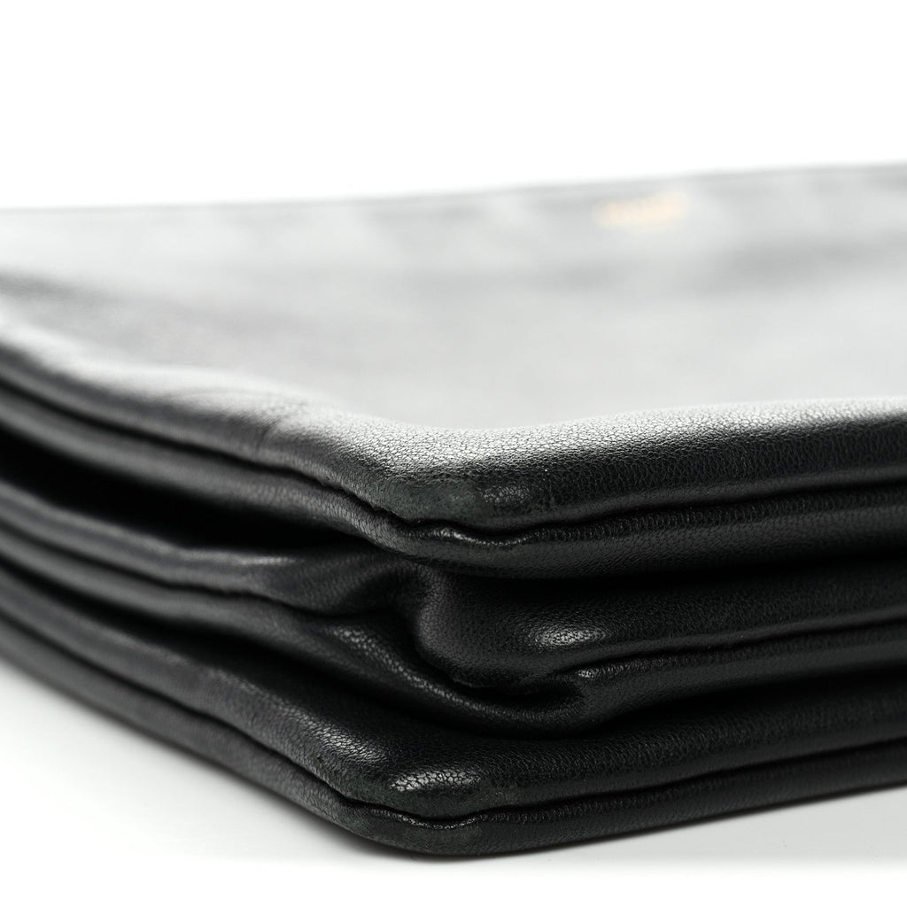 Lambskin Large Trio Crossbody Bag Black