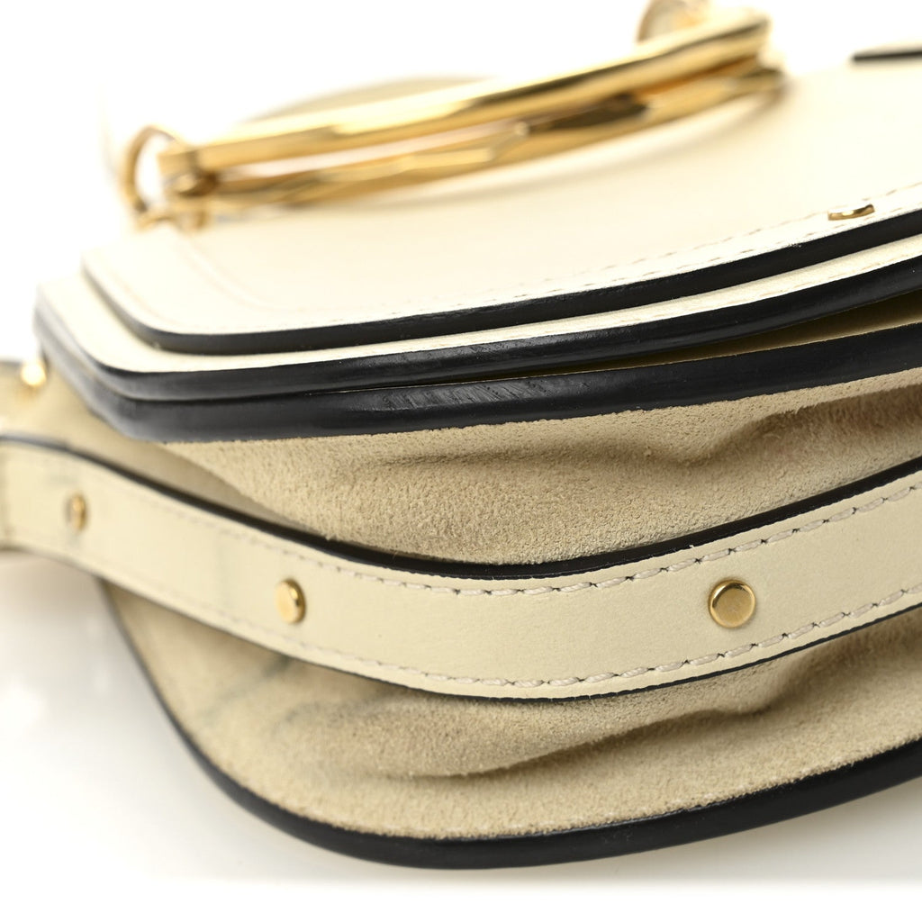 Calfskin Suede Small Nile Bracelet Bag Off White