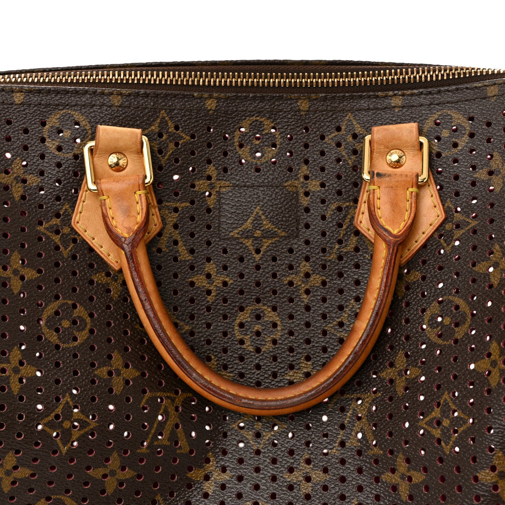Monogram Perforated Speedy 30 Fuchsia
