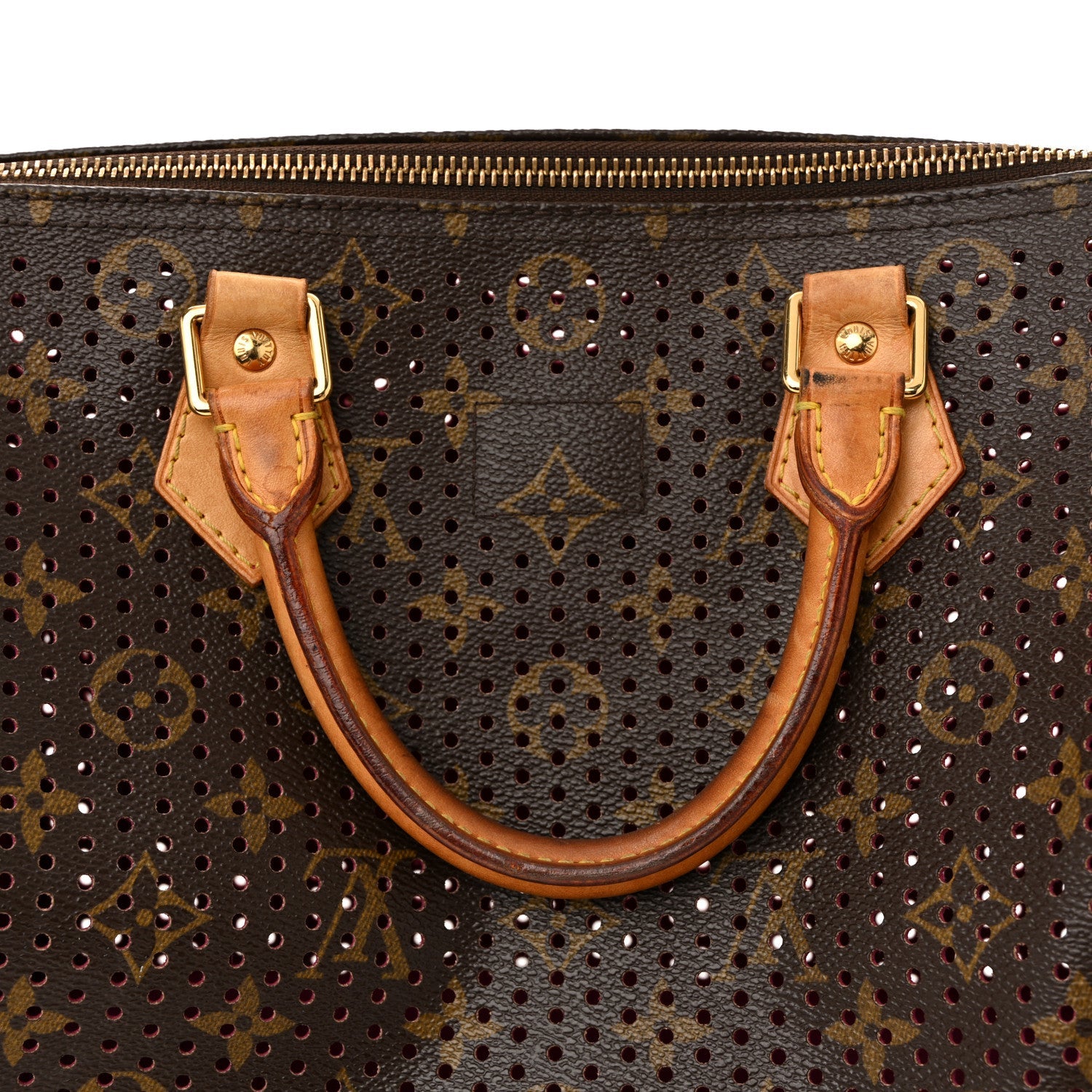 Monogram Perforated Speedy 30 Fuchsia