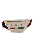 Grained Calfskin Small Logo Belt Bag White