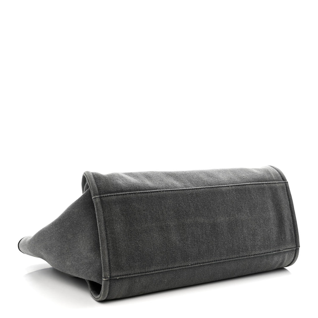 Canvas Sequin Medium Deauville Tote Charcoal