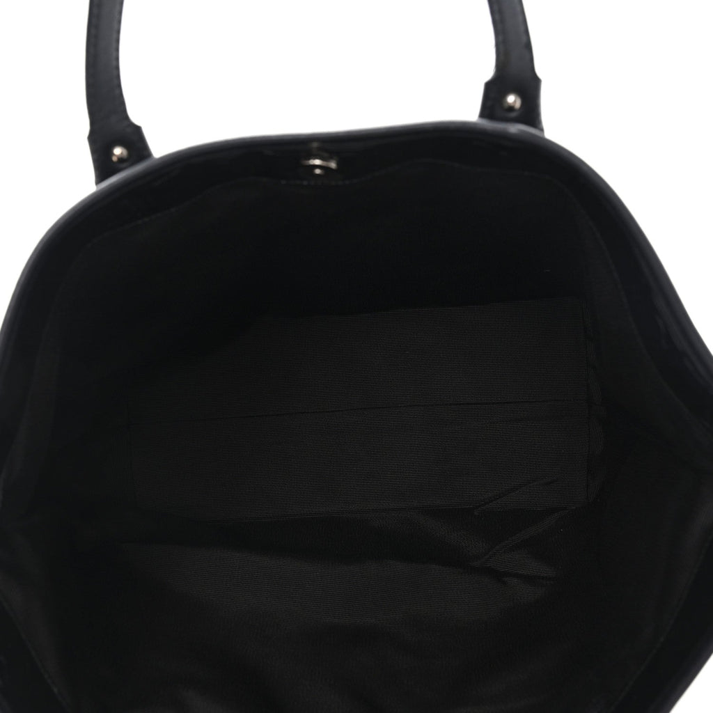 Patent Gancini Embossed Tote Black