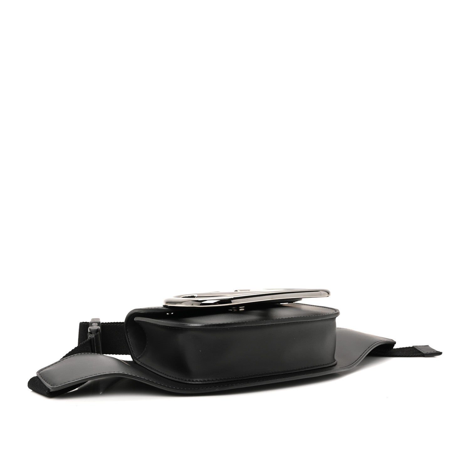 Calfskin Mini Supervee Belt Bag Black