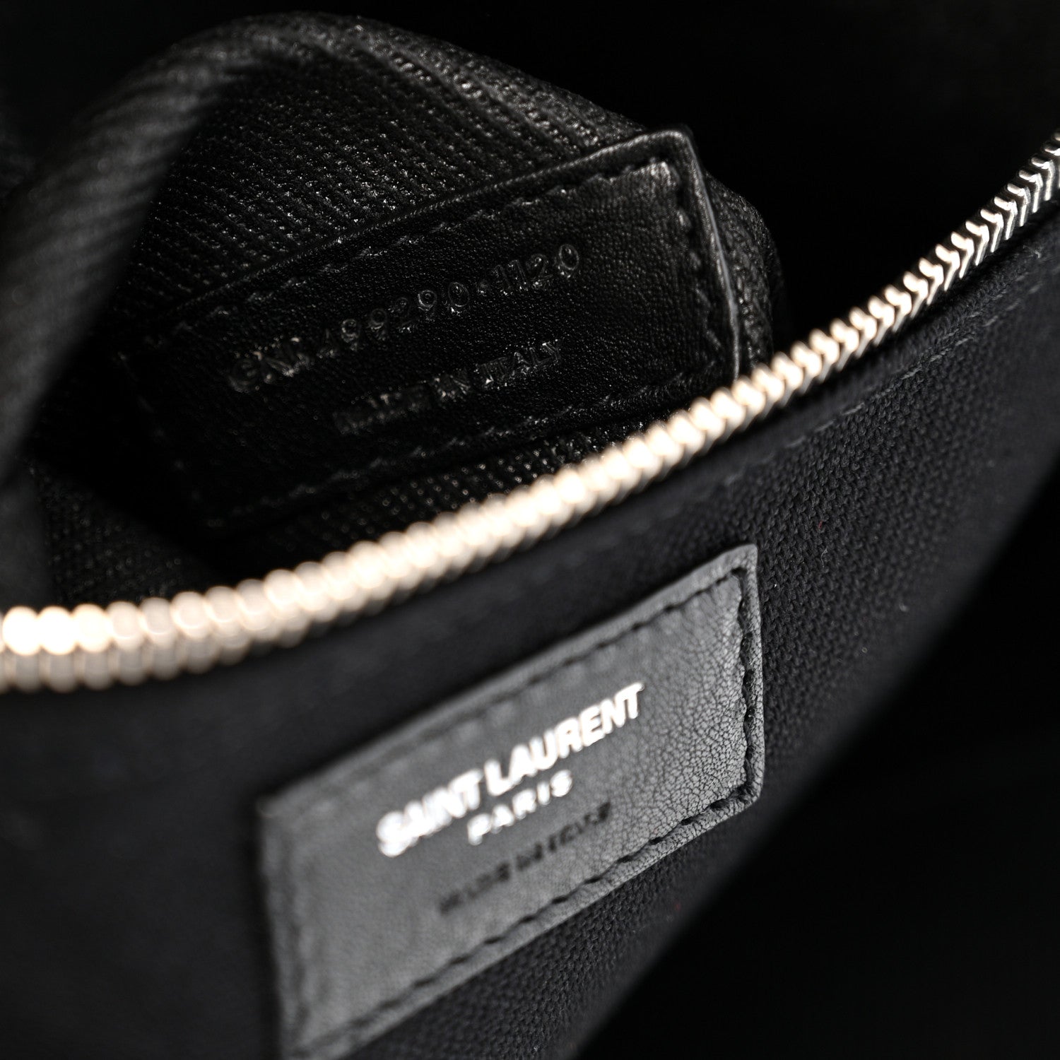 Linen Calfskin Rive Gauche Tote Black