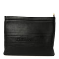 Calfskin Medium Diordouble Zip Pouch Black