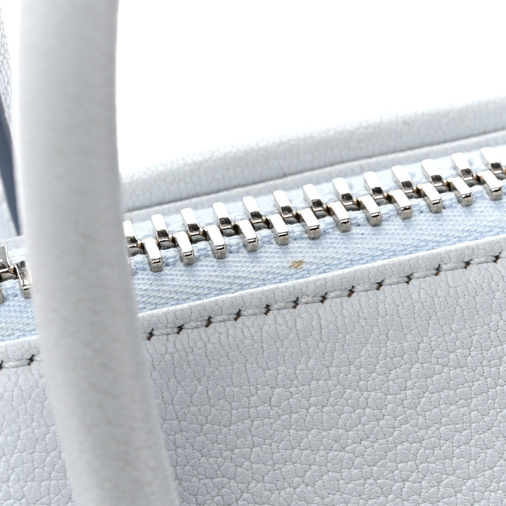 Sugar Goatskin Mini Antigona Baby Blue