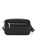 Soft GG Supreme Monogram Web Belt Bag Black Grey