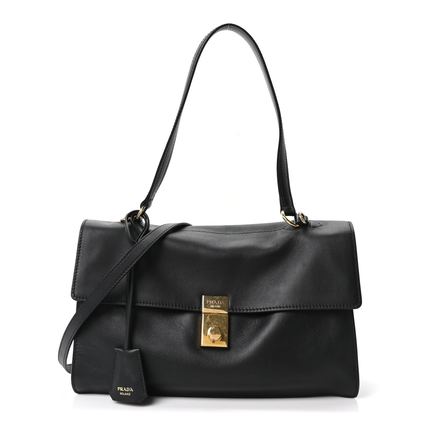 Calfskin Medium Soft Sound Shoulder Bag Black