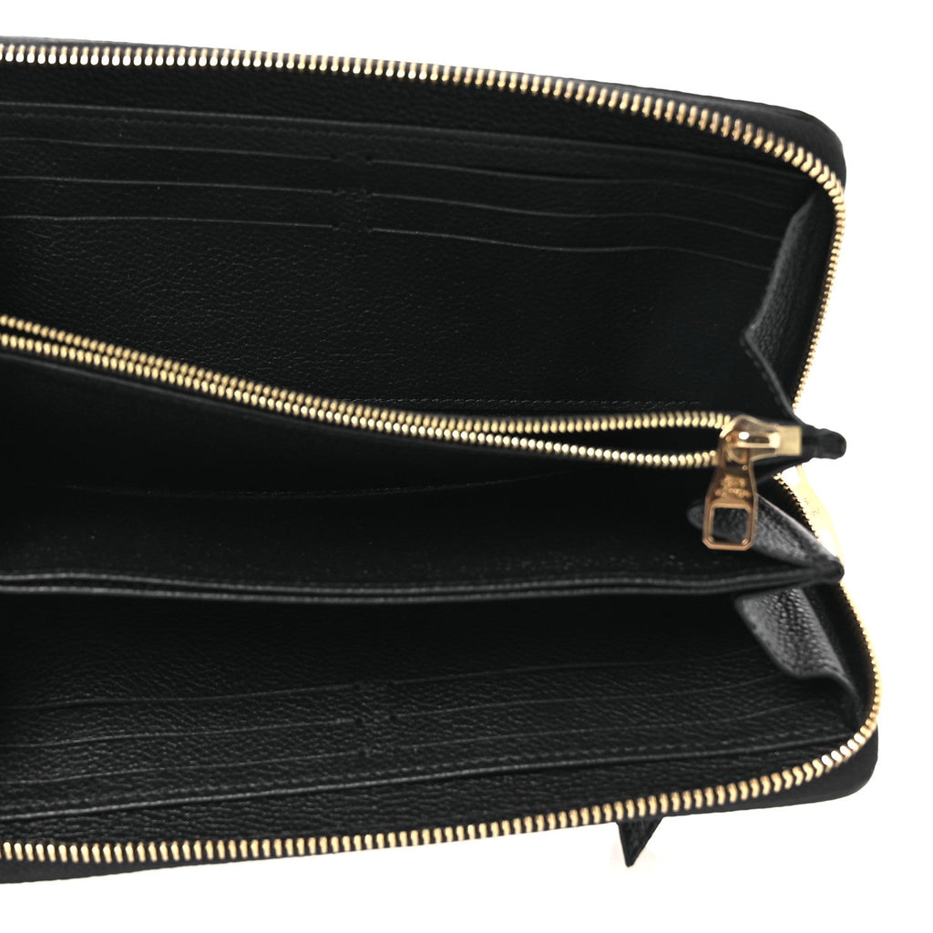 Empreinte Monogram Giant Zippy Wallet Black Beige