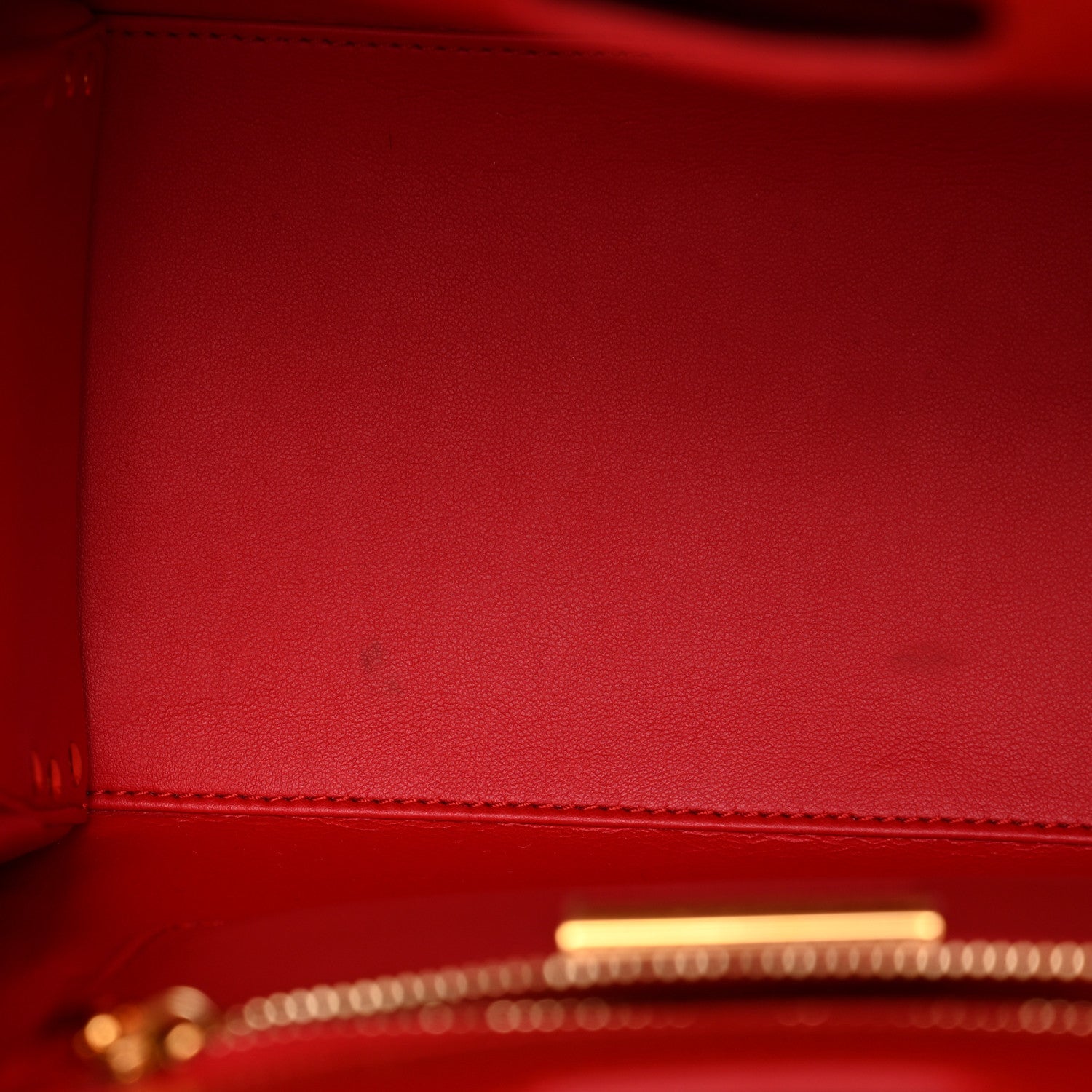 Calfskin Patent Studded Small Paloma Red